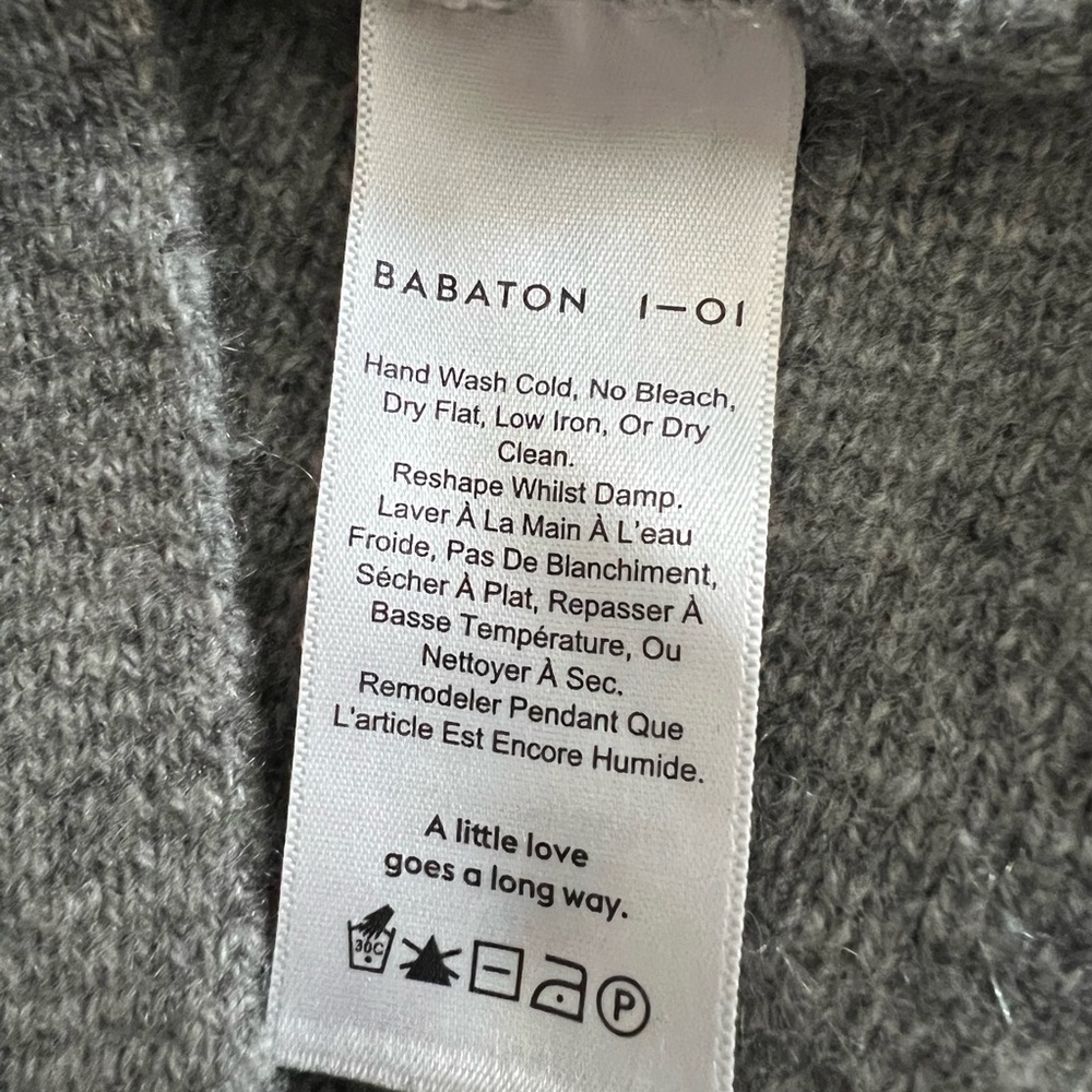 Babaton Gray Cashmere Turtleneck Sweater – XXS - Picture 8 of 9